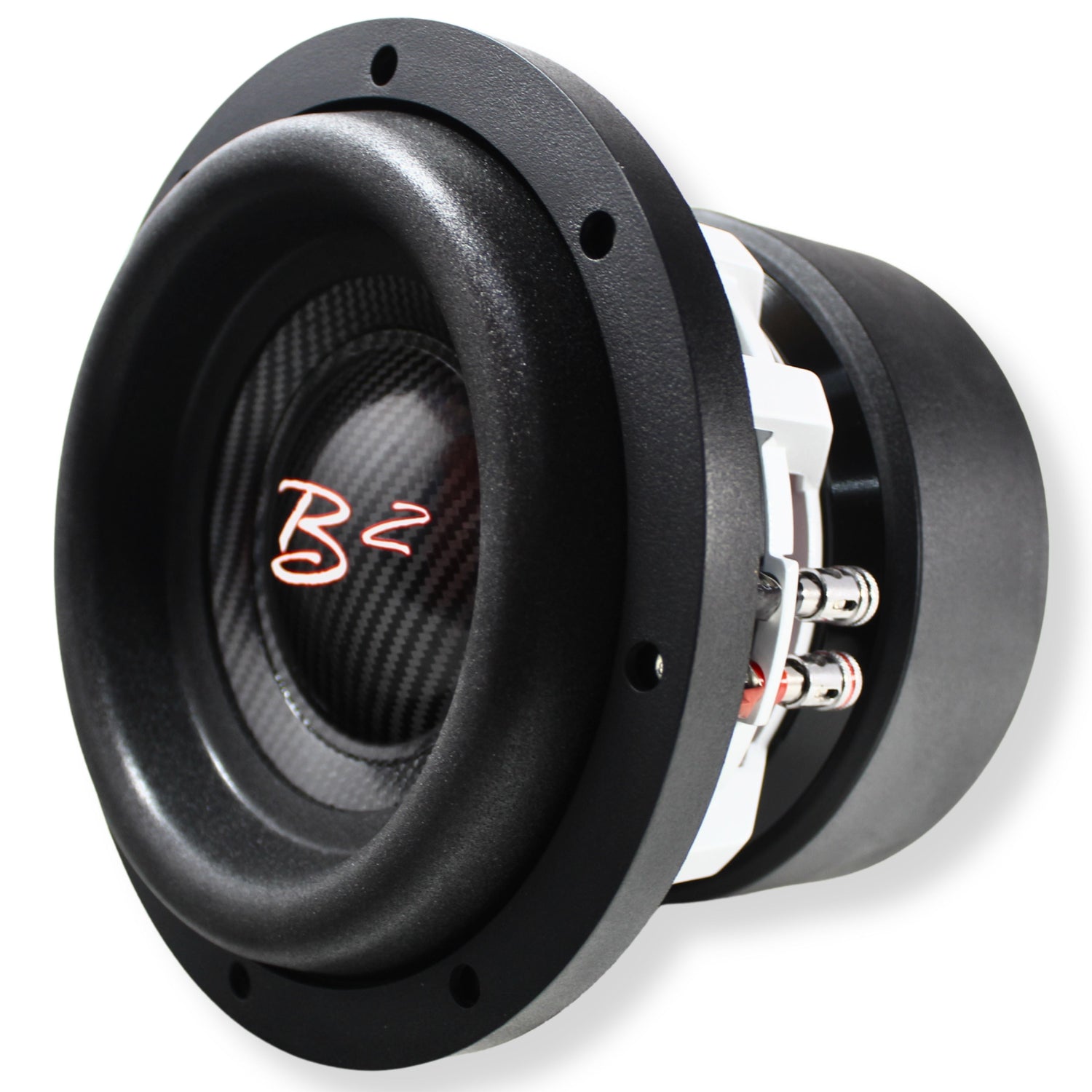 B2 Audio RAMPAGE Competition Series V2 8" 1000 Watt RMS Carbon Fiber Dual 1-Ohm 2" Voice Coil Subwoofer