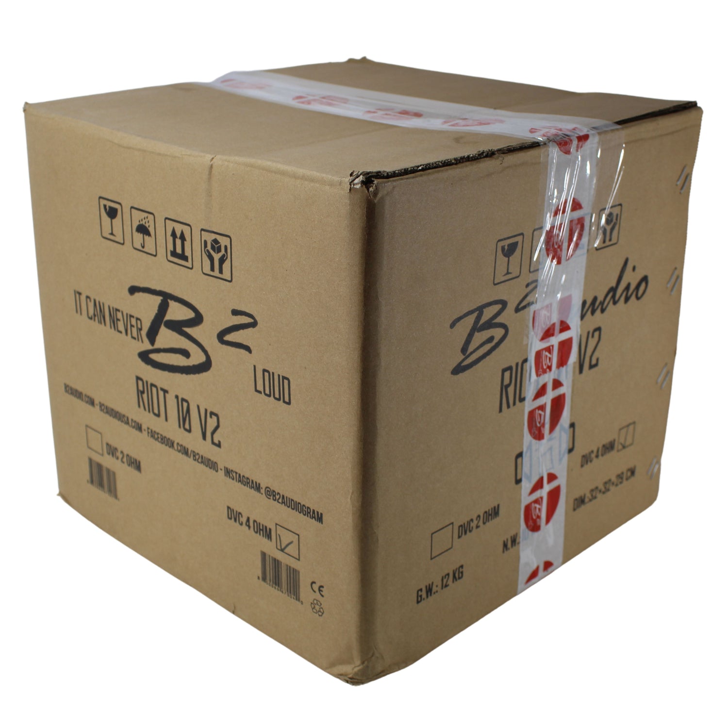 B2 Audio RIOT Series V2 10" 1000 Watt RMS Dual 4-Ohm 3" Voice Coil Subwoofer