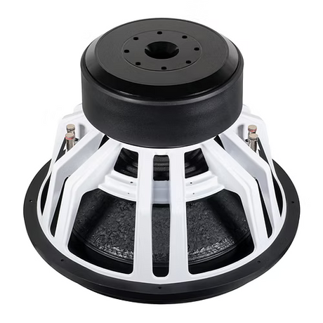 bottom view of the subwoofer magnet for the Angled view of the Audio Ace Rebellion 18" subwoofer