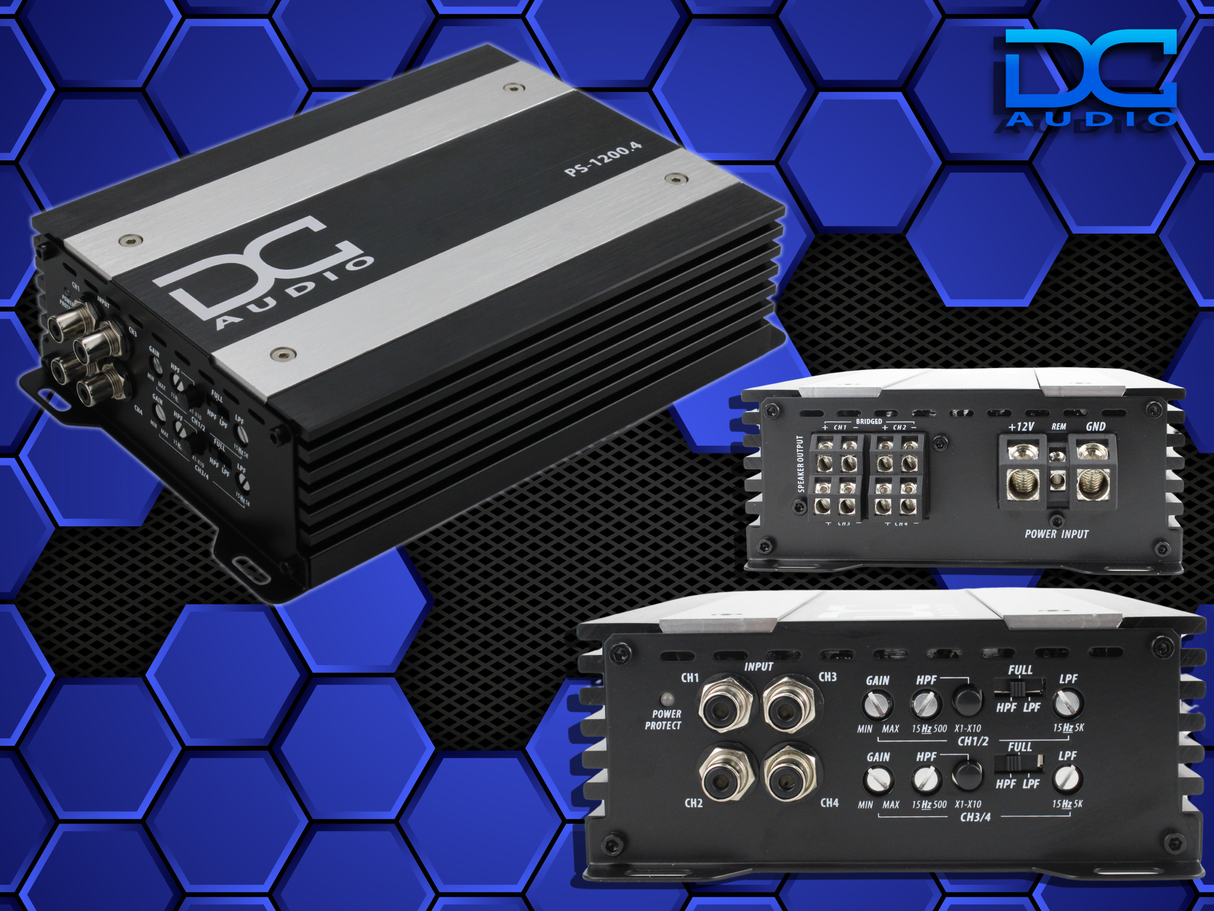 DC Audio PS1200x4 - Mini 4 Channel Amplifier