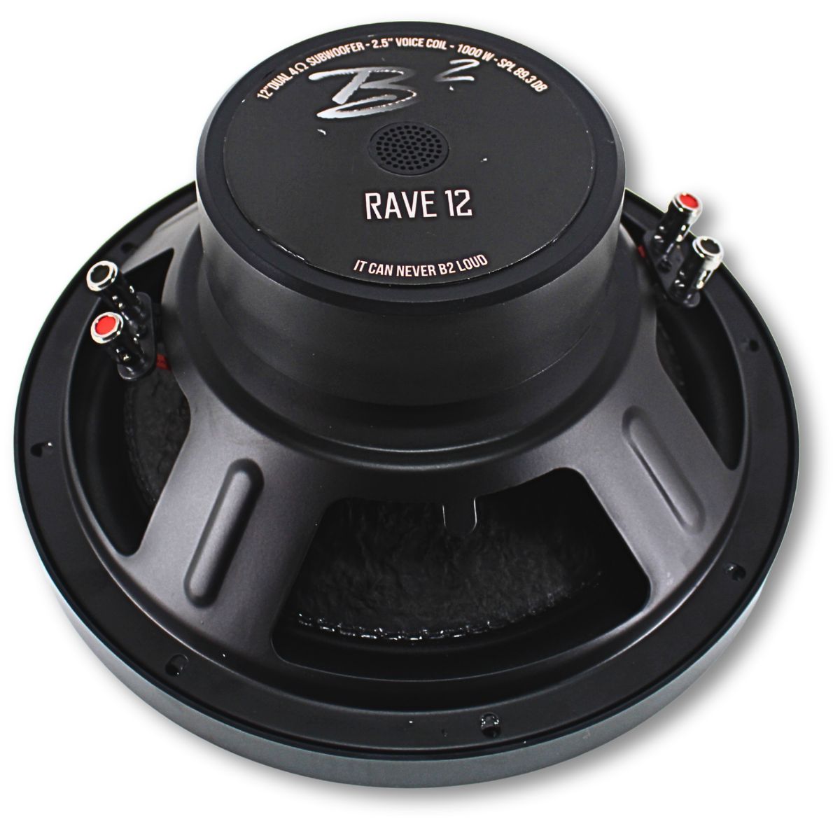 B2 Audio RAVE 12" DVC 4 Ohm 2.5" VC 500W RMS Shallow Mount Subwoofer