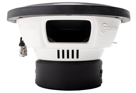 American Bass DX 10' Subwoofer, black with red and gray accents, designed for car audio systems.