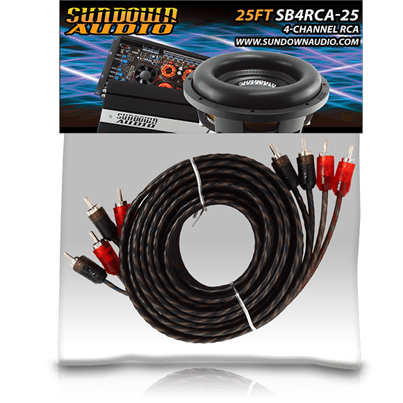 SB4-25FT 4-Channel RCA Interconnect Cables