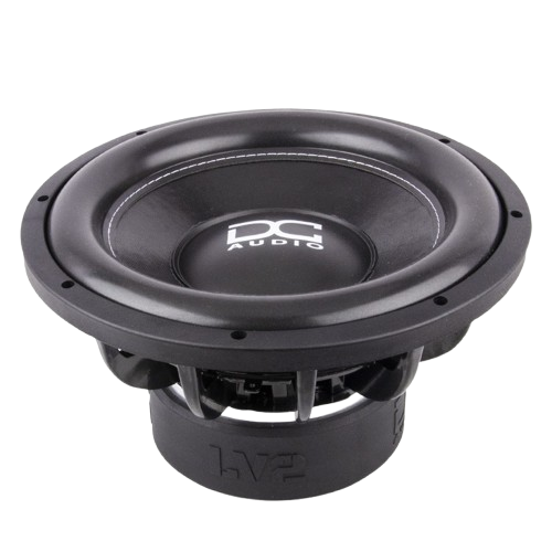 DC Audio Level 2 Subwoofer with a black polypropylene cone, chrome top plate, and a black aluminum frame.