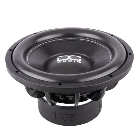 DC Audio Level 2 Subwoofer with a black polypropylene cone, chrome top plate, and a black aluminum frame.