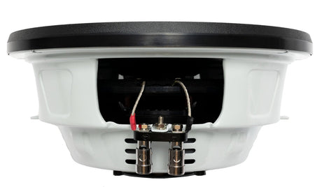 An American Bass Titanium 10" Slim Subwoofer with a black and white color scheme.