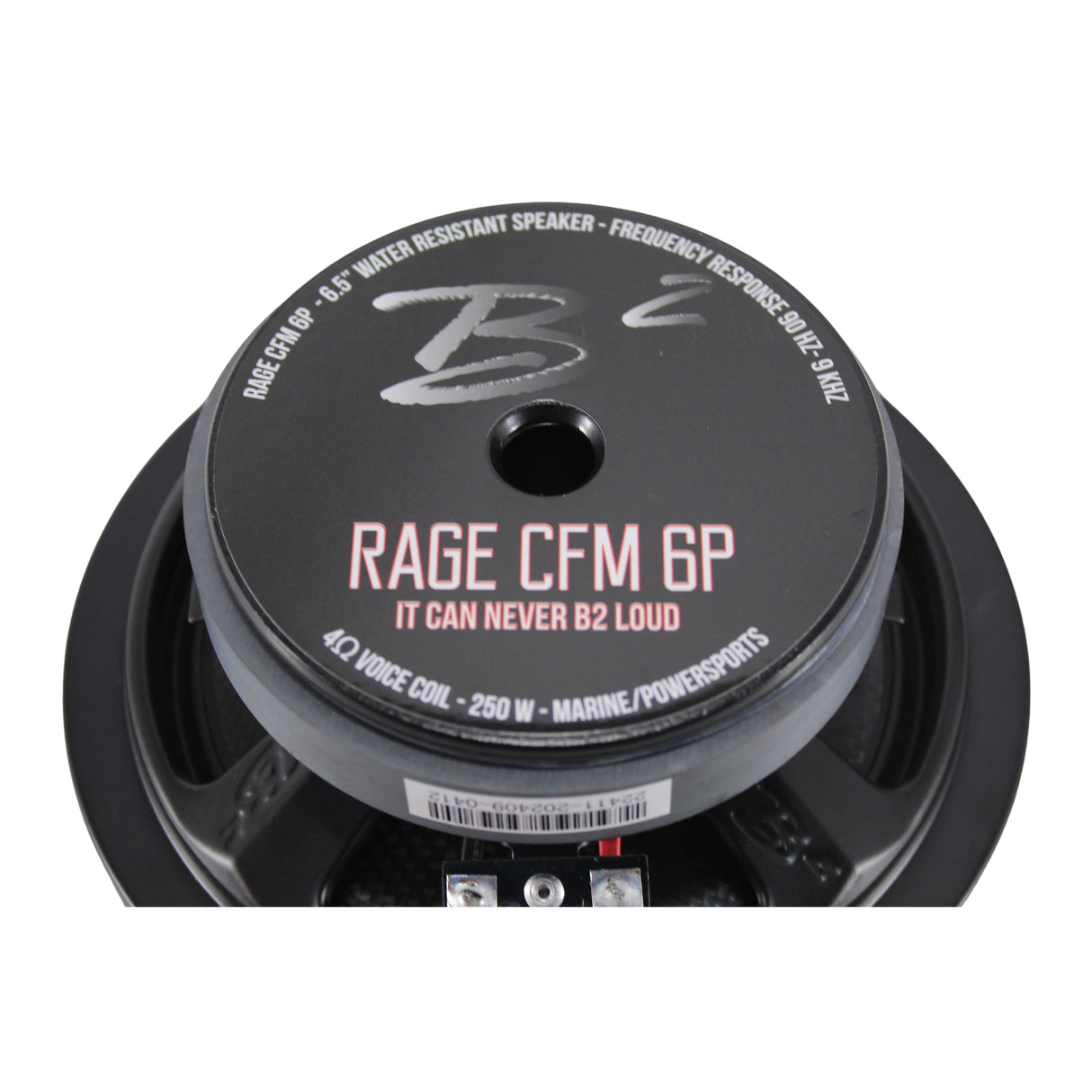 B2 Audio 6.5"  Carbon Fiber Marine, Motorcycle, Powersports, 4-Ohm Shallow Mount Speakers, Sold in pairs RAGE6CFM
