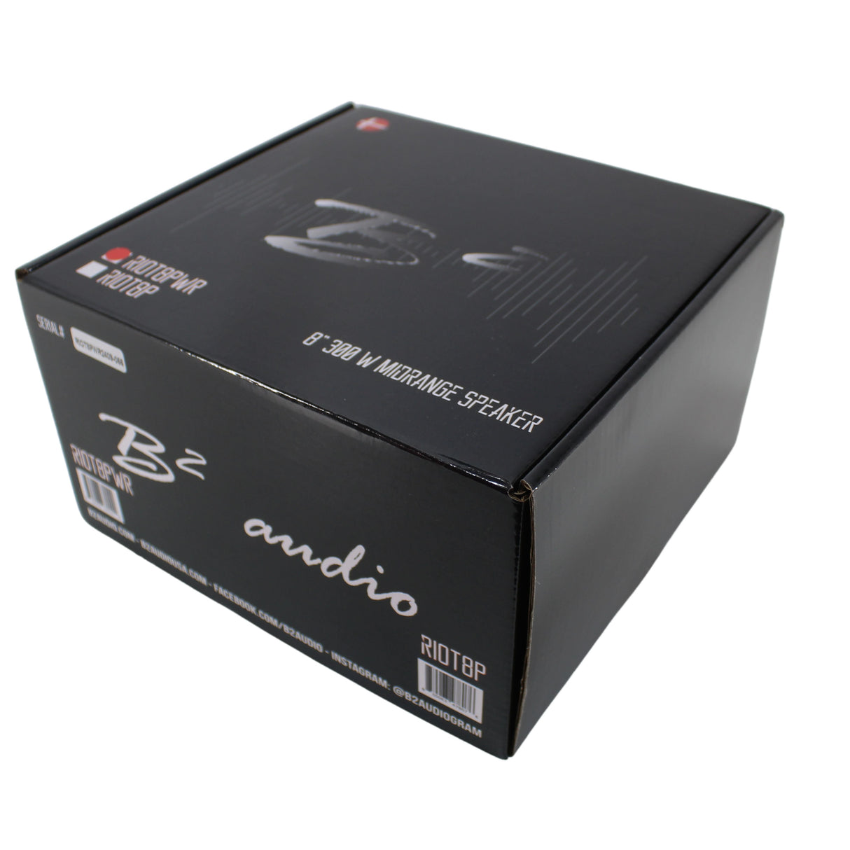 B2 Audio RIOT Series 8" 4-Ohm 150W RMS Mid-Range Speakers UV/Water Resistant Cone, Sold in Pairs RIOT8PWR