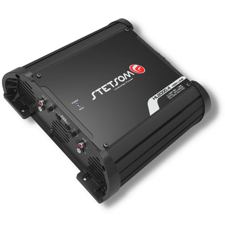 Stetsom HL 2000.4 4-Channel Car Audio Amplifier – 2000W RMS High Line Series, black compact design with crossover controls and bridgeable power