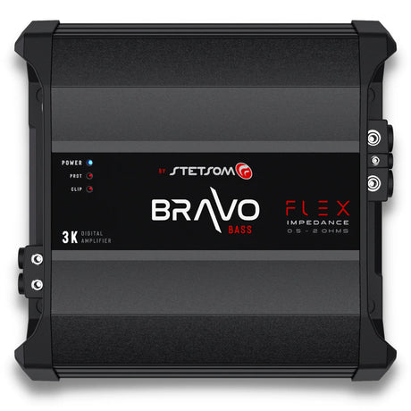 Stetsom Bravo amplifier on a white background