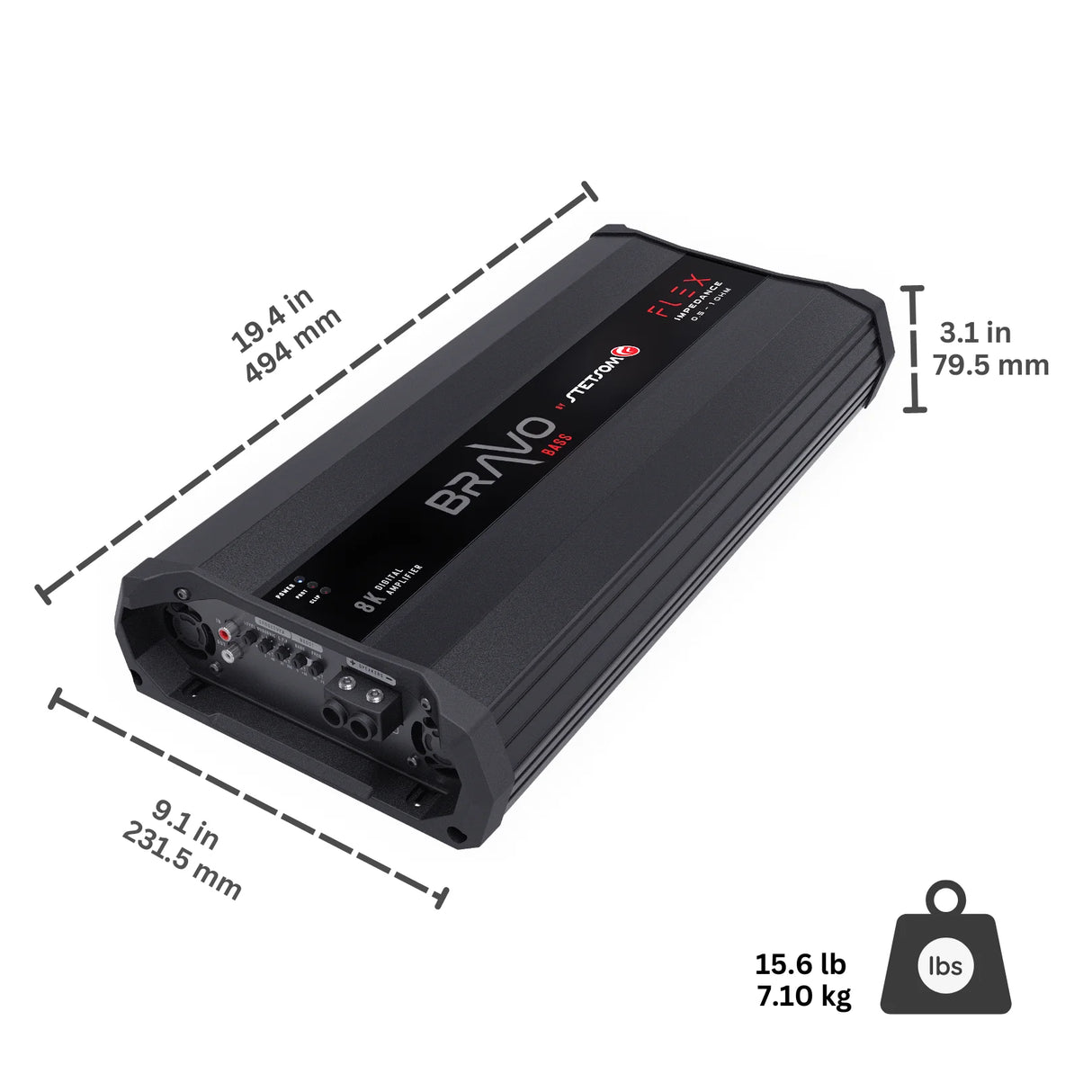 Stetsom Bravo Bass Flex 8k 0.5~1ohm Amplifier