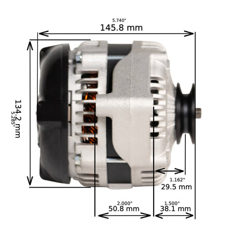 1963-1967 Chevrolet K20 Pickup V8 4.6L 12si High Output Alternator