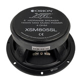 XSM805SL - 8 inch 4 Ohm Slim Ultra Efficient Midrange Speaker - Orion Car Audio