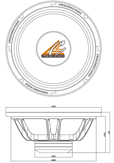 UN-12| 12" LOUDSPEAKER - 8 OHM