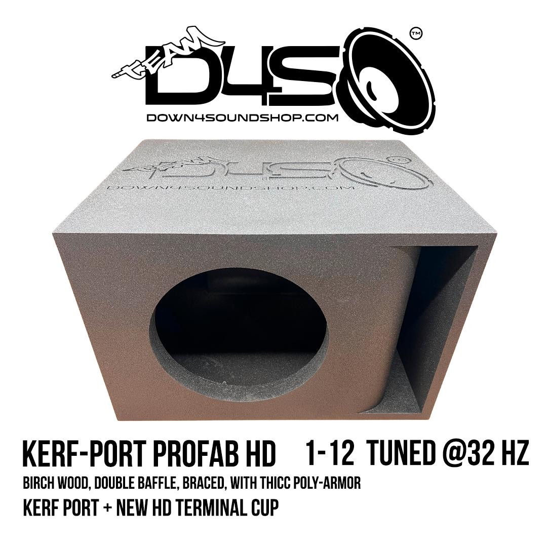 Down4sound PRO-FAB v2 12 | 1 12 Sub Box | Single 12-Inch KERF Port Subwoofer Enclosure Box