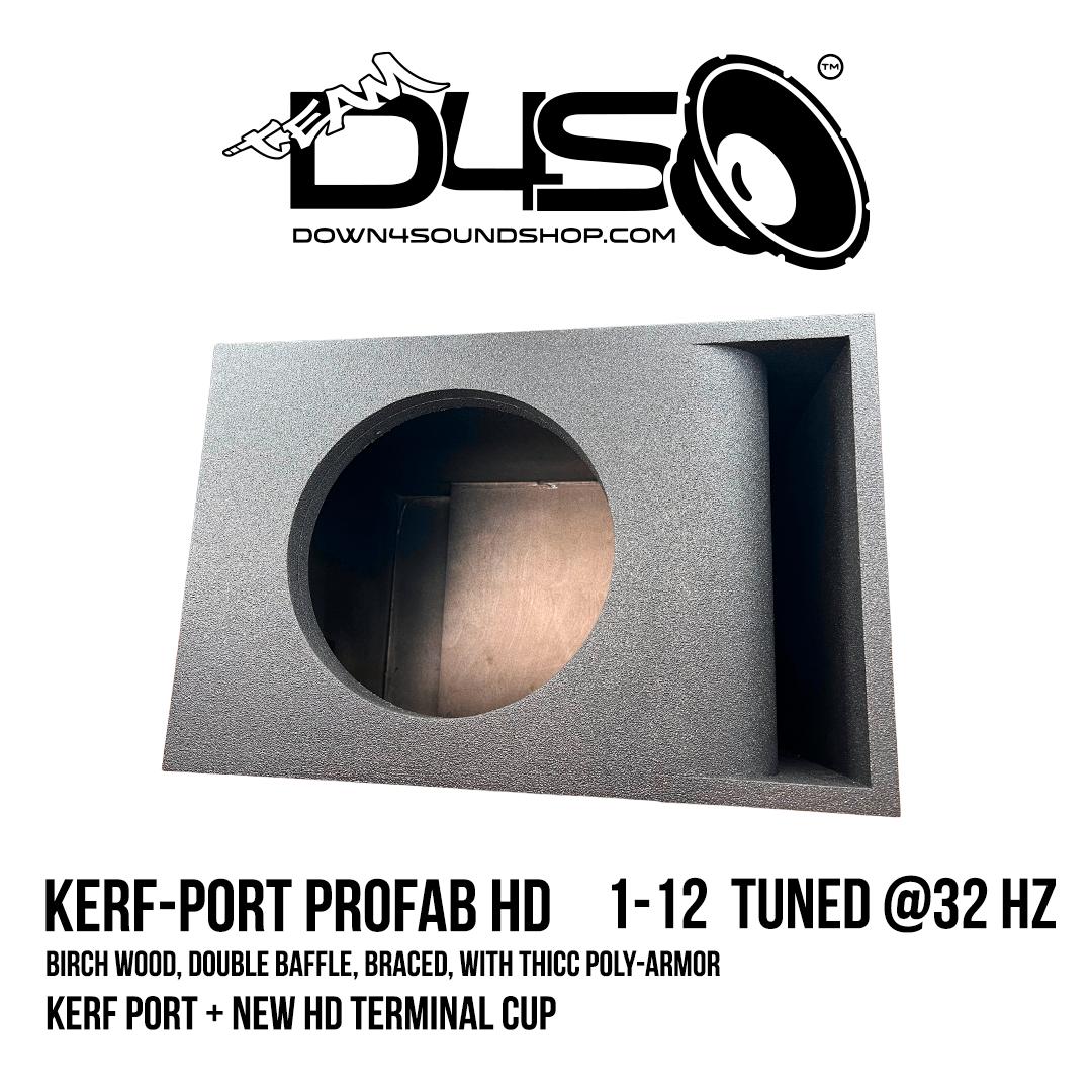 Down4sound PRO-FAB v2 12 | 1 12 Sub Box | Single 12-Inch KERF Port Subwoofer Enclosure Box