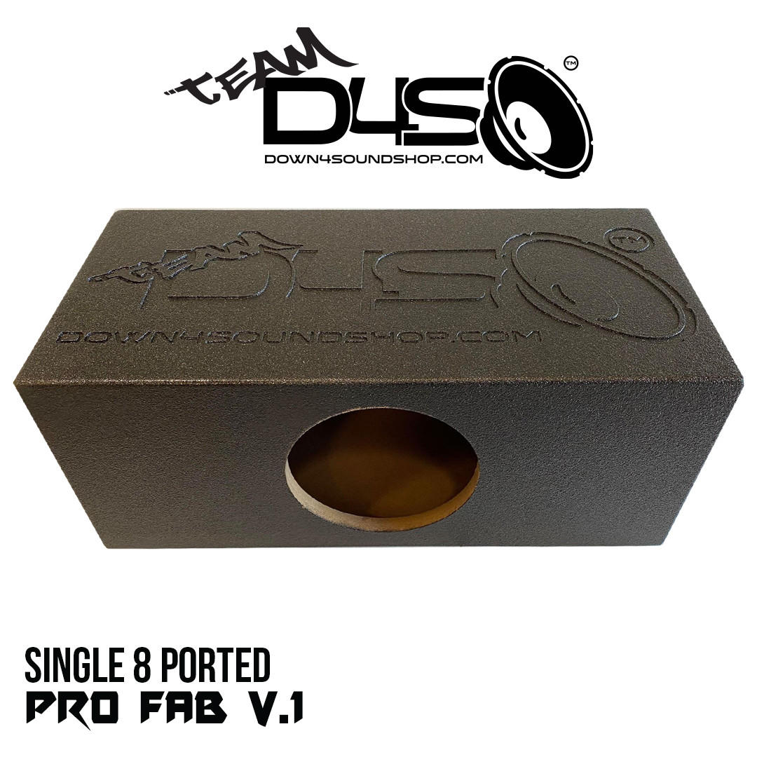 Down4sound PRO-FAB 8 | 8 Sub Box | Single 8-Inch Ported Subwoofer Enclosure Box