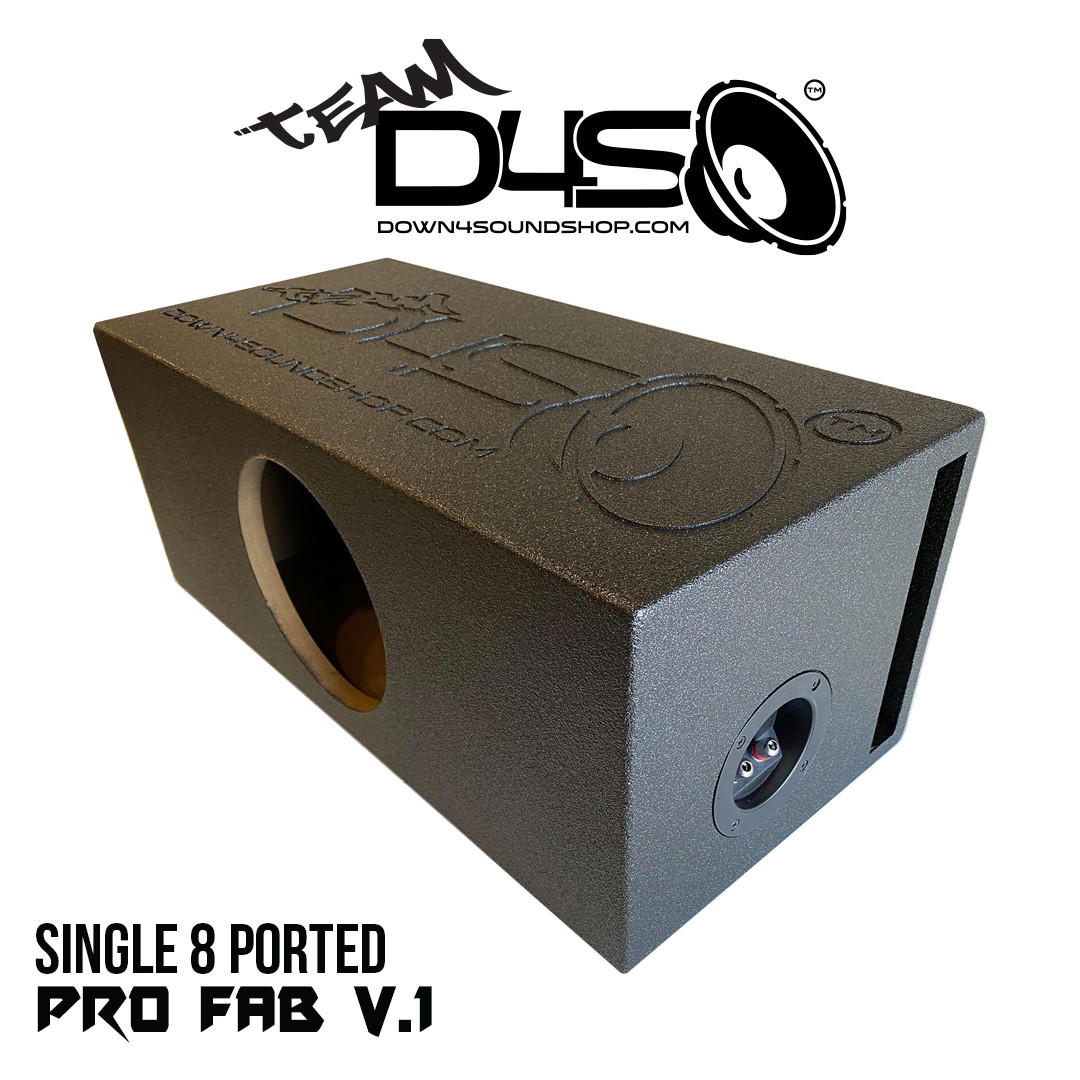 Down4sound PRO-FAB 8 | 8 Sub Box | Single 8-Inch Ported Subwoofer Enclosure Box