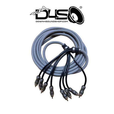 DOWN4SOUND 1.5 FT 4-CHANNEL TWISTED PAIR RCA INTERCONNECT CABLE