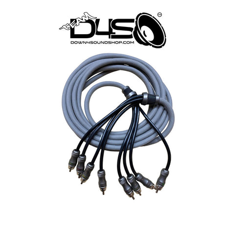 DOWN4SOUND 1.5 FT 4-CHANNEL TWISTED PAIR RCA INTERCONNECT CABLE