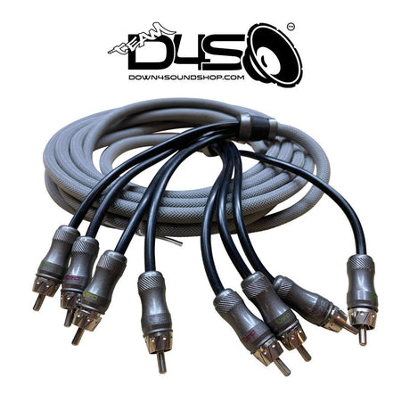 DOWN4SOUND 10 FT 4-CHANNEL TWISTED PAIR RCA INTERCONNECT CABLE