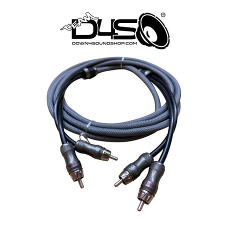 DOWN4SOUND 12FT 2-CHANNEL TWISTED PAIR RCA INTERCONNECT CABLE