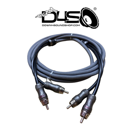 DOWN4SOUND 12FT 2-CHANNEL TWISTED PAIR RCA INTERCONNECT CABLE