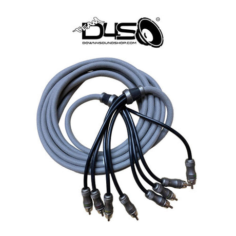 DOWN4SOUND 20 FT 4-CHANNEL TWISTED PAIR RCA INTERCONNECT CABLE