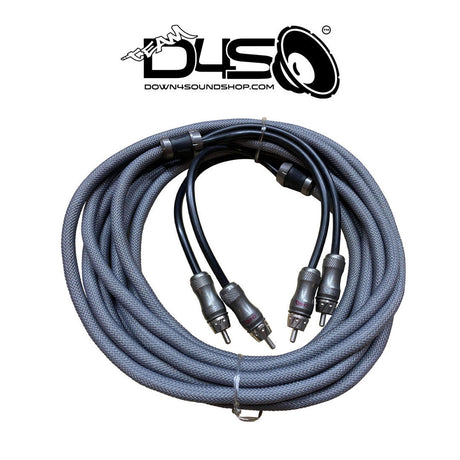 DOWN4SOUND 20FT 2-CHANNEL TWISTED PAIR RCA INTERCONNECT CABLE