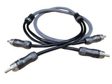 DOWN4SOUND 3 FT 2-CHANNEL TWISTED PAIR RCA INTERCONNECT CABLE