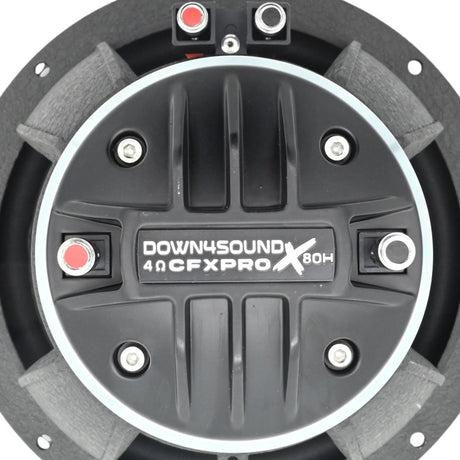 DOWN4SOUND CFX-PROx804H - 8" Carbon Fiber NEO 2-Way Full Range Pro Audio Water Resistant Coaxial Speaker - 200W RMS, 4 Ohm