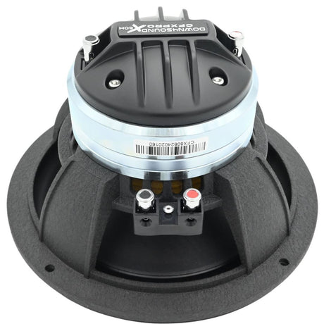 DOWN4SOUND CFX-PROx804H - 8" Carbon Fiber NEO 2-Way Full Range Pro Audio Water Resistant Coaxial Speaker - 200W RMS, 4 Ohm