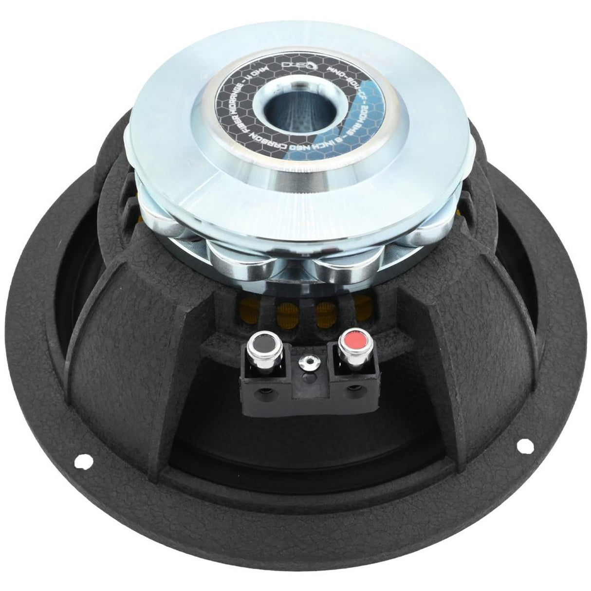 DOWN4SOUND D4S-MND804CF Carbon Fiber Neo+ Water Resistant Speaker - 8 Inch, 200W RMS, 4 Ohm
