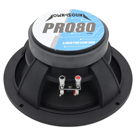 DOWN4SOUND D4S-PRO808 - 8" Pro Audio Driver - 120W RMS High-Performance Midrange Speaker