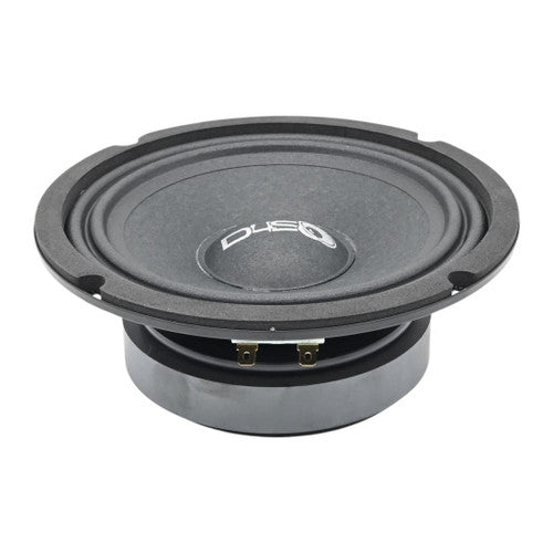 DOWN4SOUND D4S-SF654 - 6.5" Shallow Mount Midrange Speaker - 100W RMS, 4 Ohm High-Performance Audio Driver