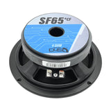 DOWN4SOUND D4S-SF654CF Carbon Fiber Water Resistant Shallow Midrange Speaker - 6.5 Inch, 180W RMS, 4 Ohm