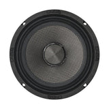 DOWN4SOUND D4S-SF658CF Carbon Fiber Water Resistant Shallow Midrange Speaker - 6.5 Inch, 180W RMS, 8 Ohm