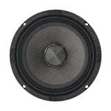 DOWN4SOUND D4S-SF658CF Carbon Fiber Water Resistant Shallow Midrange Speaker - 6.5 Inch, 180W RMS