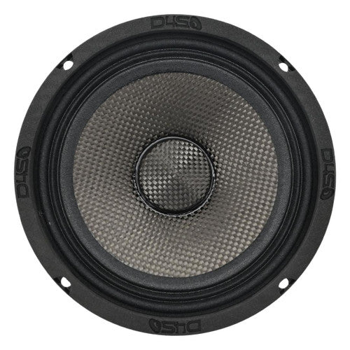 DOWN4SOUND D4S-SF804CF Carbon Fiber Water Resistant Shallow Midrange Speaker - 8 Inch, 180W RMS, 4 Ohm