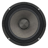 DOWN4SOUND D4S-SF804CF Carbon Fiber Water Resistant Shallow Midrange Speaker - 8 Inch, 180W RMS, 4 Ohm