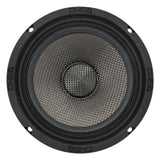 DOWN4SOUND D4S-SF804CF Carbon Fiber Water Resistant Shallow Midrange Speaker - 8 Inch, 180W RMS, 4 Ohm
