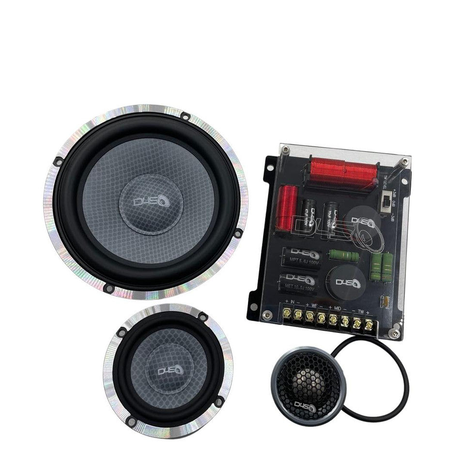 DOWN4SOUND JFX653S -  6.5 INCH 3 WAY CAR AUDIO SPEAKERS - 300W RMS - PAIR