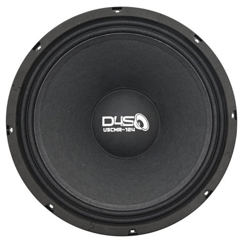 DOWN4SOUND USCMR-124 - 12" Paper Cone Pro Audio Midrange Speaker - 250W RMS, 4 Ohm
