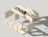 Down4Sound PRO-FAB Birch DIY Flat Pack - Dual 8 -Inch Ported Subwoofer Enclosure Kit