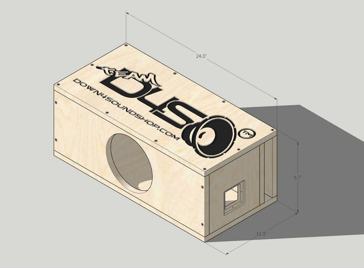 Down4Sound PRO-FAB DIY Flat Pack - Single 8-Inch Ported Subwoofer Enclosure Kit