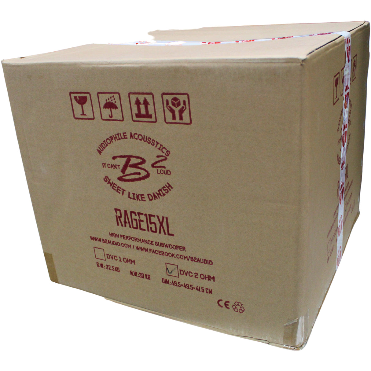 B2 Audio RAGEXL Series V2 15" 3500 Watt RMS Carbon Fiber Cone Dual 2-Ohm 3" Voice Coil Subwoofer