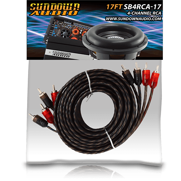 SB4-17FT 4-Channel RCA Interconnect Cables