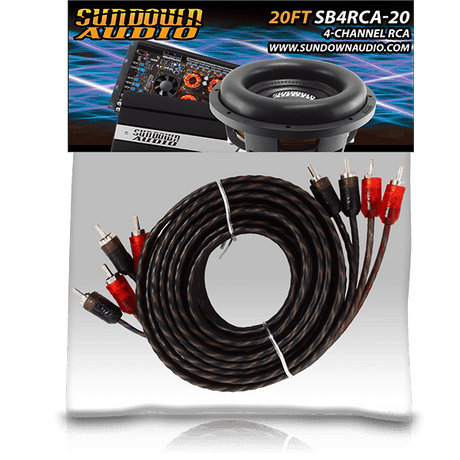 SB4-20FT 4-Channel RCA Interconnect Cables