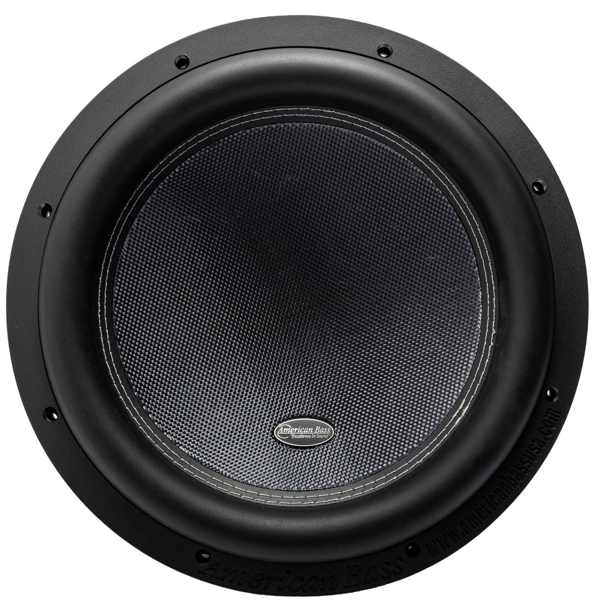 American Bass XR 12 inch Subwoofer with fiberglass cone and stitched rubber surround

